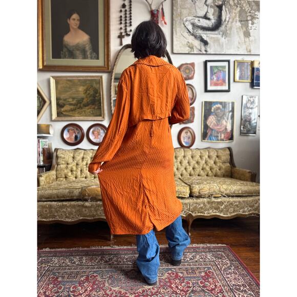 Pumpkin Polka Dot Autumn Duster Size Small by LEITH - Picture 9 of 12